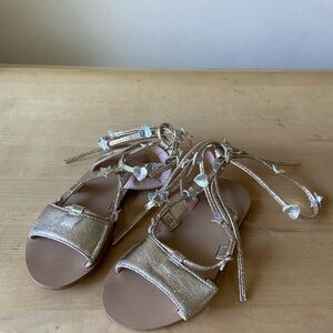 Crewcuts x Loeffler Randall by Clementine Girls Summer Greek Tie Up Sandals